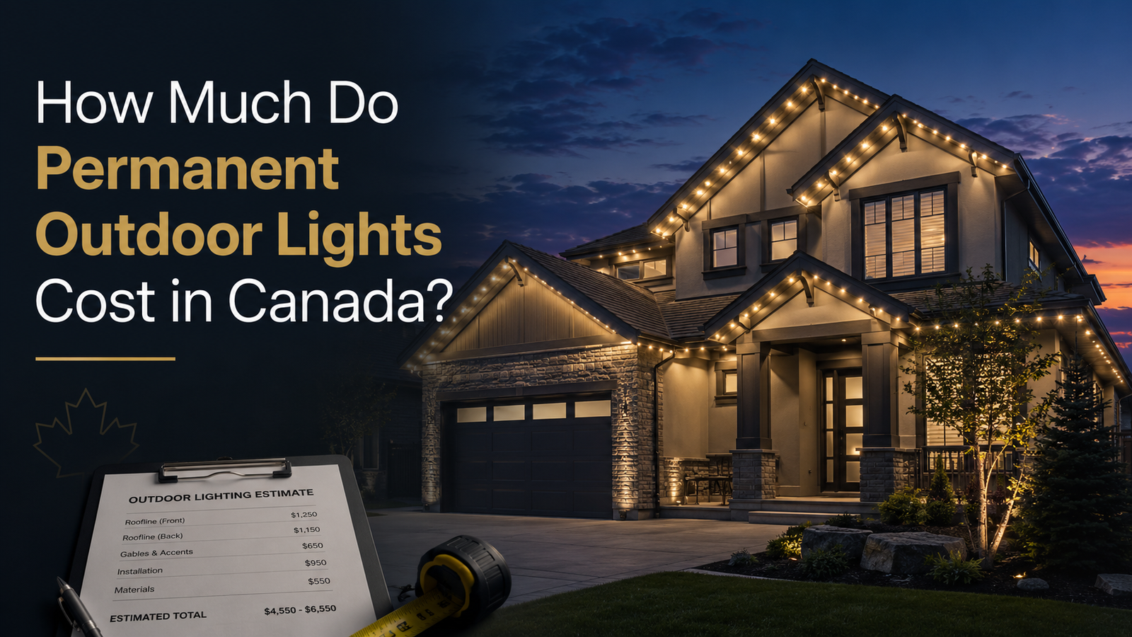 Permanent outdoor lighting